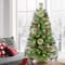 3ft. Pre-Lit Pine Adorned Artificial Christmas Tree in Burlap Sack, Clear Lights